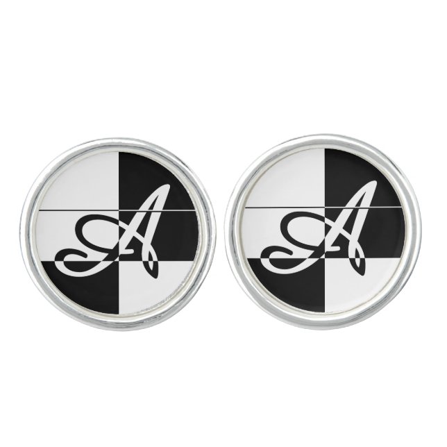 Monogram A Cufflinks (Front)