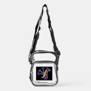 Monogram A Initial Clear Crossbody Bag