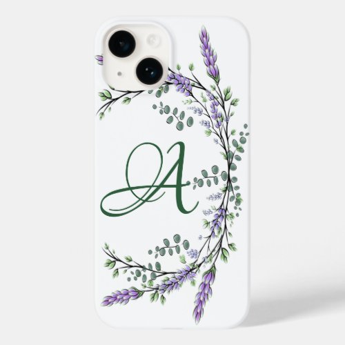 Monogram A Lavender Eucalyptus Case_Mate iPhone Ca Case_Mate iPhone 14 Case