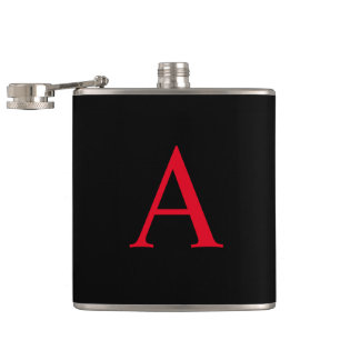 Monogram A On Black Flask