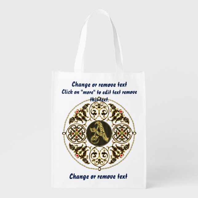 Monogram A Shopping Bag Reusable (Front)
