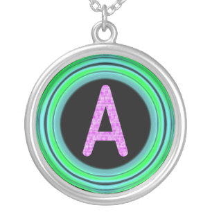 Monogram "A" Silver Plated Necklace