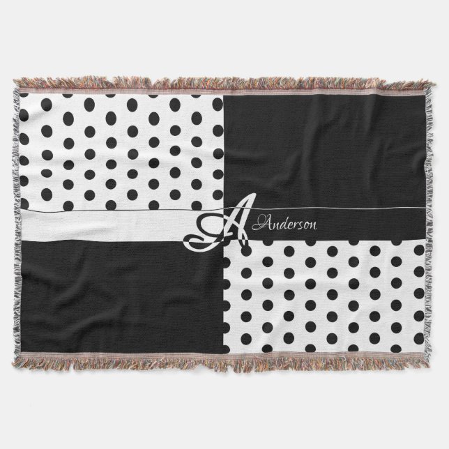 Monogram A Throw Blanket (Front)
