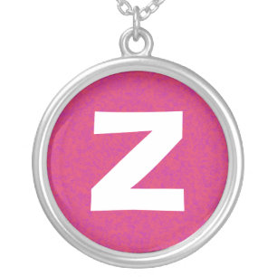 Monogram Abstract 012 Silver Plated Necklace