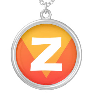 Monogram Abstract 079 Silver Plated Necklace