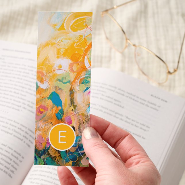 Monogram Abstract Acrylic Art Painting Bookmarks (Hand)