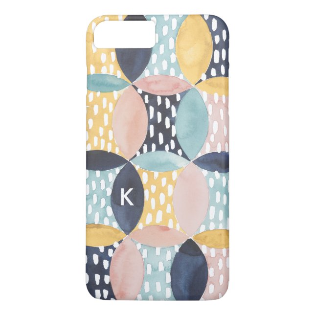 Monogram | Abstract Circle Pattern Case-Mate iPhone Case (Back)