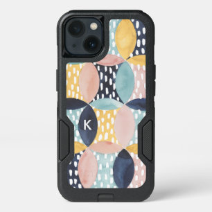 Monogram Abstract Circle Pattern iPhone 13 Case