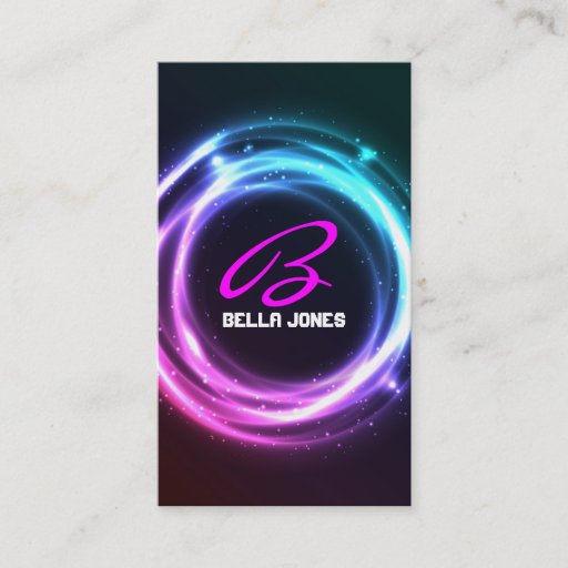 Customizable Monogram Abstract Design Business Card