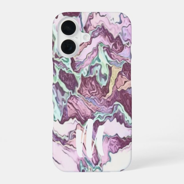 Monogram Abstract Pattern  Iphone Case (Back)
