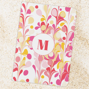 Monogram Abstract Retro Pattern Passport Holder