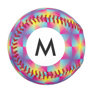 Monogram Abstract square vector mosaic Baseball