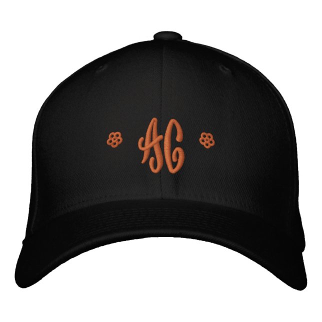 Monogram * AC * (best with two letters) Embroidered Baseball Cap (Front)
