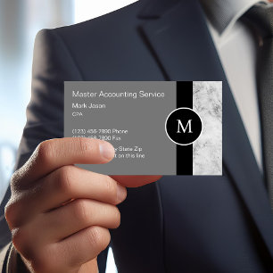 Monogram Accountant Business Cards