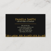 Monogram Accounting Company - Black and Gold Business Card (Back)