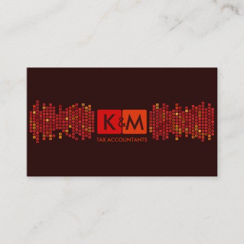Monogram Accounting Company _ Shades of Red Business Card