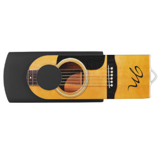 Monogram Acoustic Guitar Music USB Flash Drive