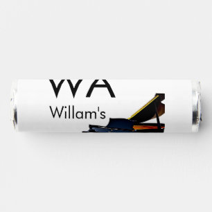 Monogram add initial letter name text piano music breath savers® mints