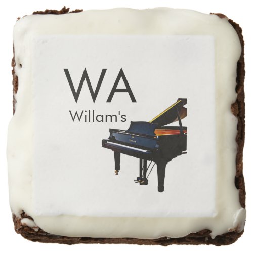 Monogram add initial letter name text piano music  brownie