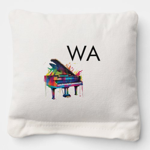 Monogram add initial letter name text piano music  cornhole bags
