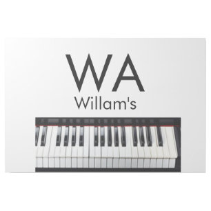 Monogram add initial letter name text piano music gallery wrap