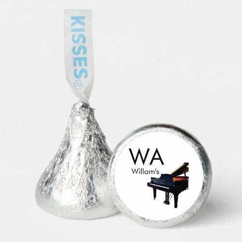 Monogram add initial letter name text piano music  hersheys kisses