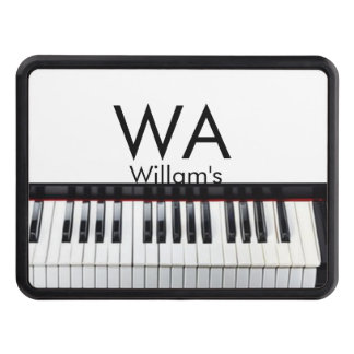 Monogram add initial letter name text piano music  hitch cover