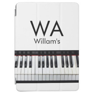 Monogram add initial letter name text piano music  iPad air cover