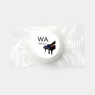 Monogram add initial letter name text piano music life saver® mints