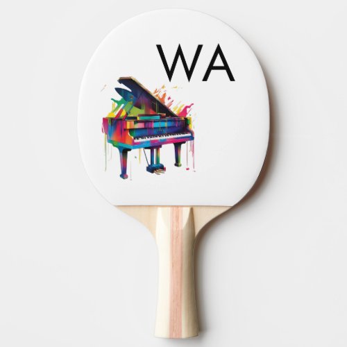 Monogram add initial letter name text piano music  ping pong paddle