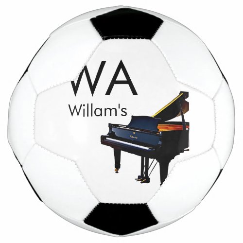 Monogram add initial letter name text piano music  soccer ball