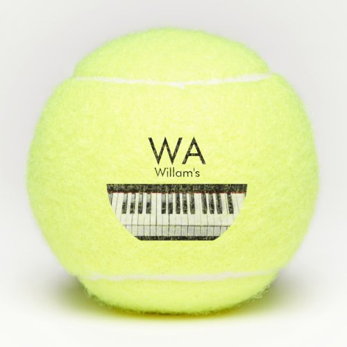 Monogram add initial letter name text piano music  tennis balls