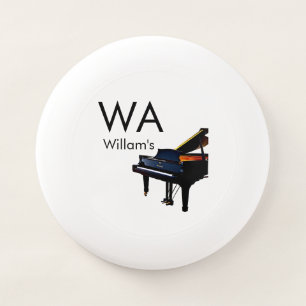 Monogram add initial letter name text piano music Wham-O frisbee