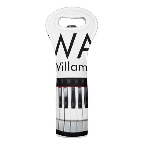 Monogram add initial letter name text piano music  wine bag