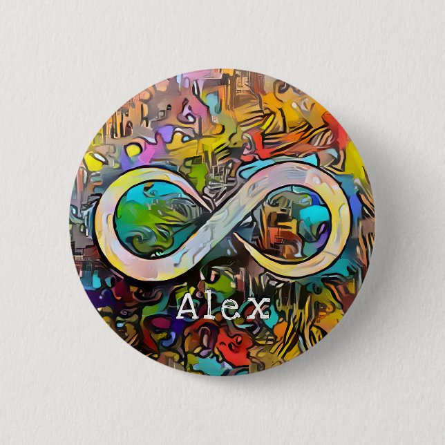 Monogram | Add Name | Infinity Symbol Button (Front)