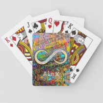 Monogram | Add Name | Infinity Symbol Playing Cards