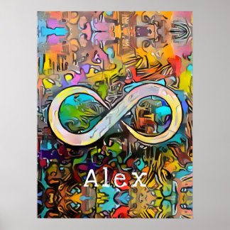 Monogram | Add Name | Infinity Symbol Poster