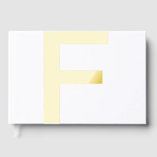 Monogram add name letter alphabet simple minimal t foil guest book