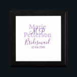 Monogram add name letter bridesmaid wedding maids  gift box<br><div class="desc">beautiful design</div>