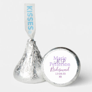Monogram add name letter bridesmaid wedding maids hershey®'s kisses®