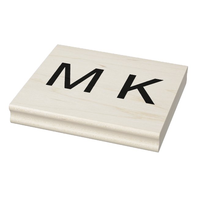 Monogram add name letter initial letter simple tep rubber stamp (Stamp)