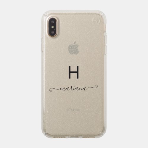 Monogram Add Name One Letter Single Initial Simple Speck iPhone XS Max Case