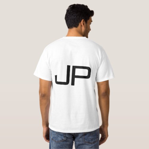 Monogram Add Name Or Text Mens Double Sided T_Shirt