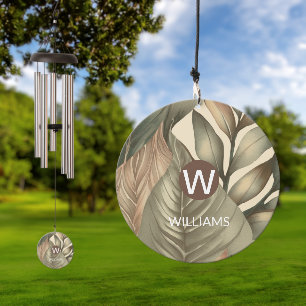 Monogram Add Photo to Back Wind Chime