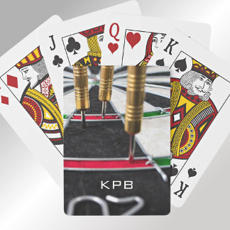 Monogram, Add Your Vertical Photo, Family Sports Poker Cards