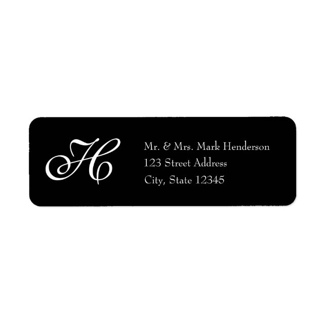 Monogram Address Label (Front)