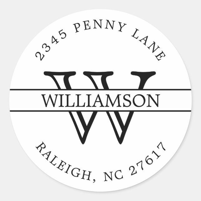Monogram Address Label (Front)