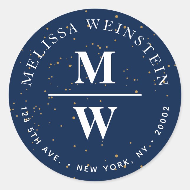 Monogram Address Label (Front)