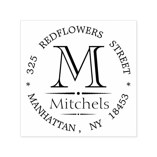 Monogram Address Stamp (Design)