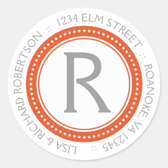 Monogram Address Stickers (Front)